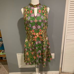 New York & Company high-neck bright skater dress